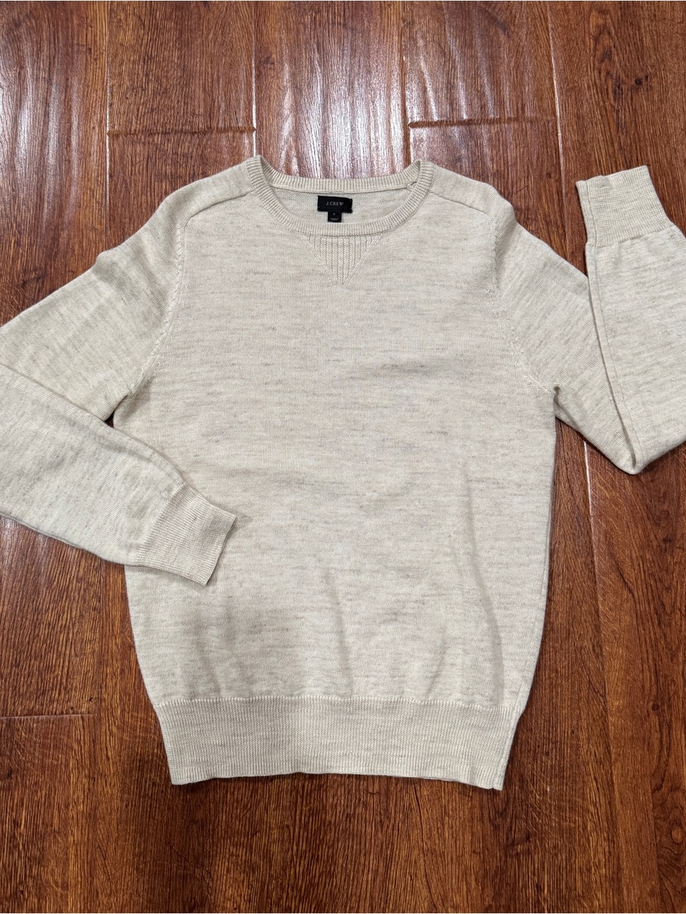 J. Crew Men's  Crewneck Sweater Heater Oatmeal size Small